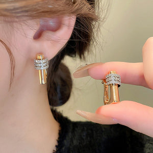Copper+ Zircon Luxury Earring