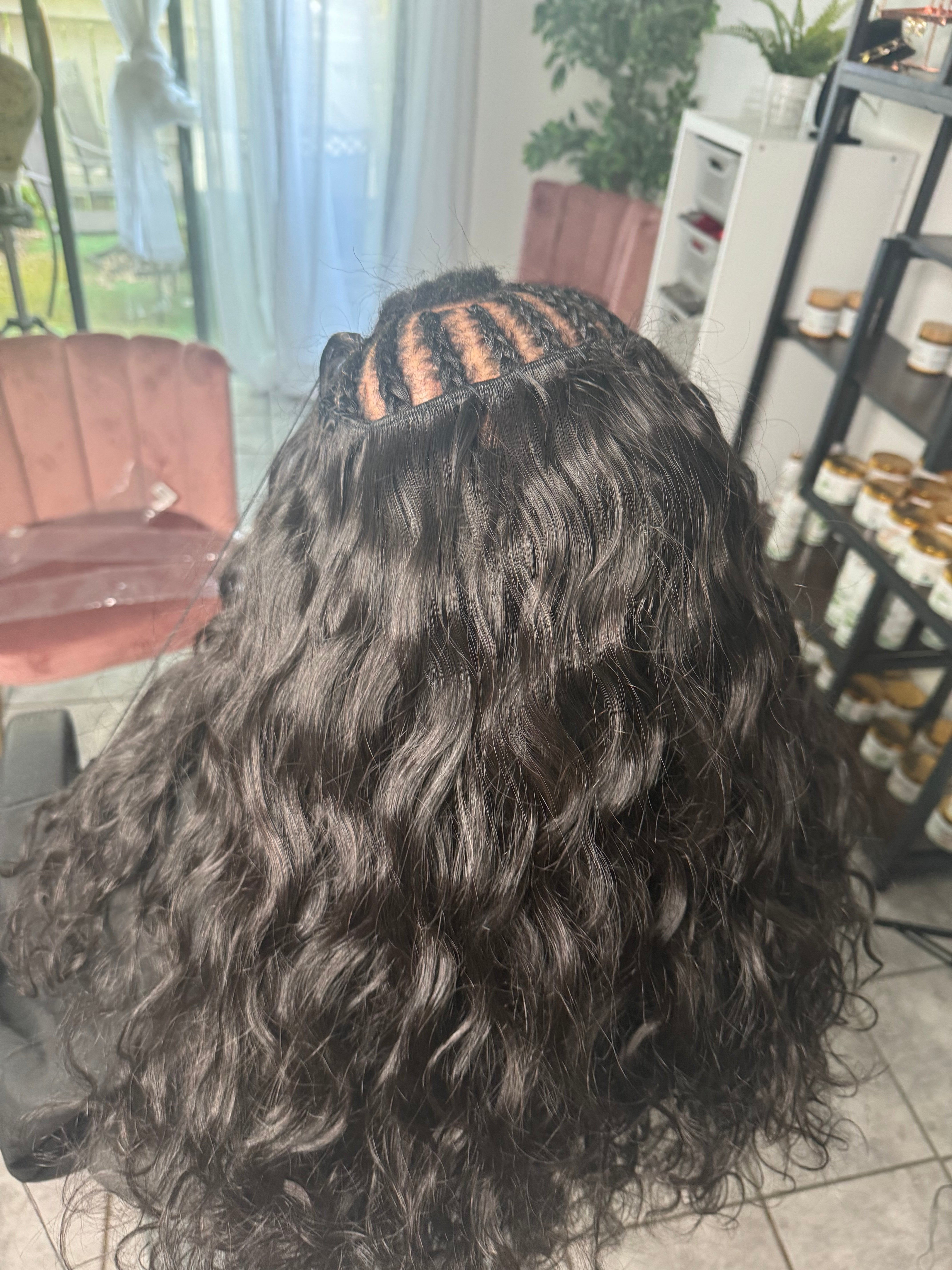 Cheveux crus brésiliens vague naturelle